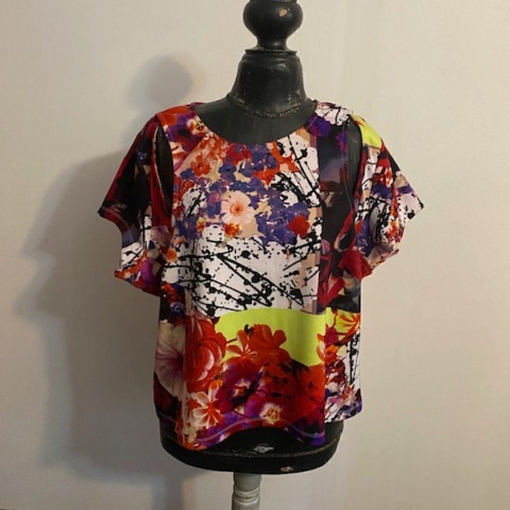 BONGO multi-color Crop top, size 2X